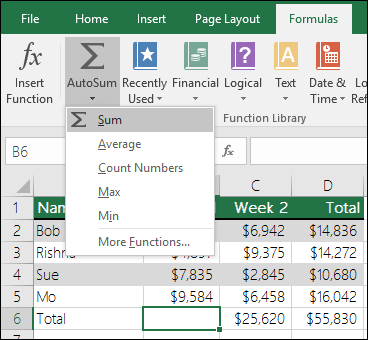 Un moyen simple et rapide d’ajouter des valeurs dans Excel consiste à utiliser   Somme automatique